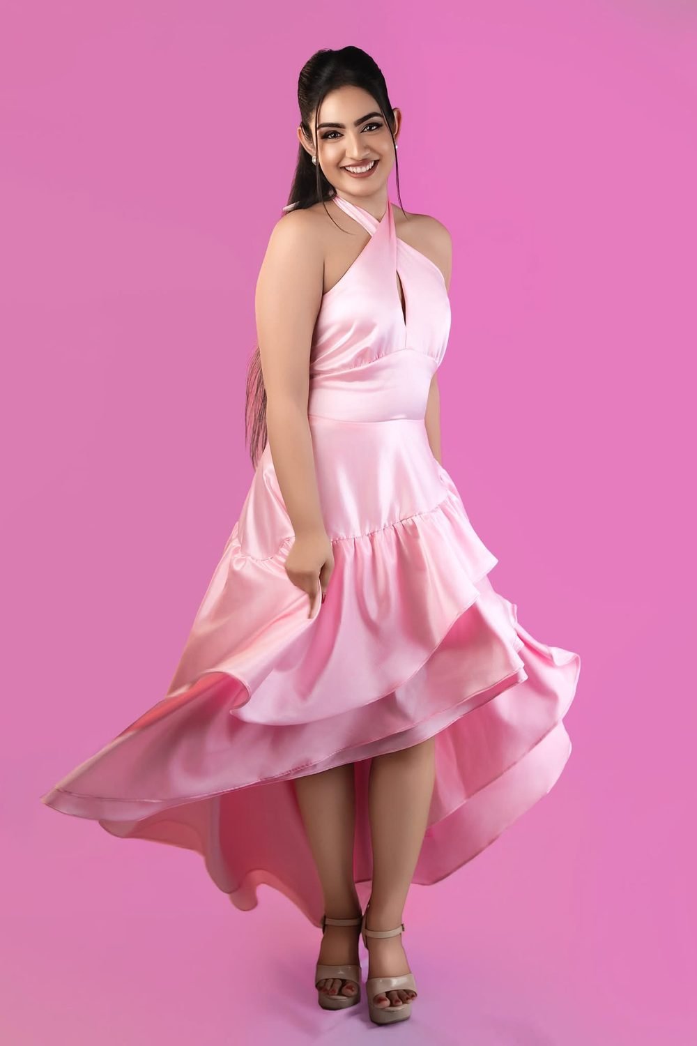 Occasion styling with sleek hair by CHANRI