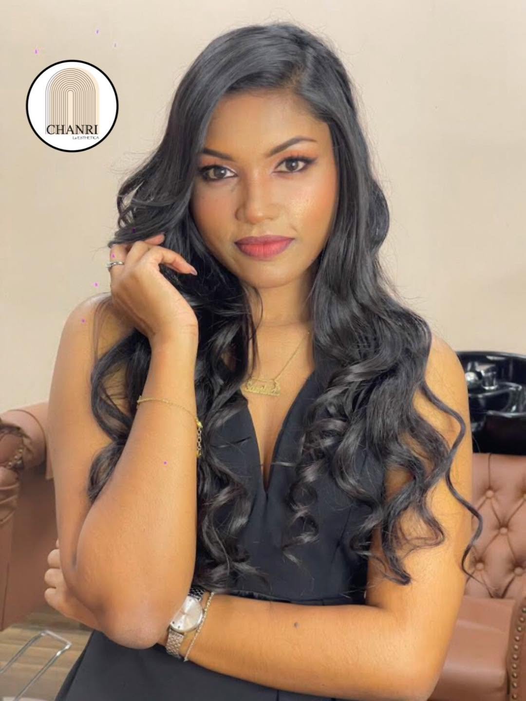 Soft waves and curls styled at CHANRI