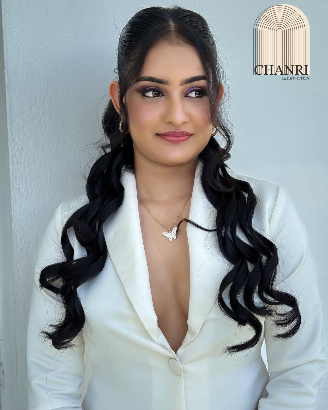Long curls with volume styled at CHANRI