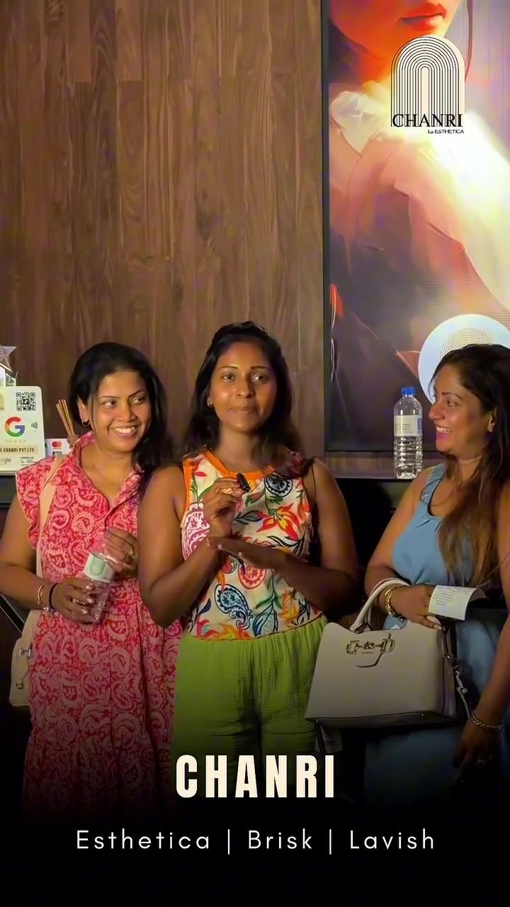 Three CHANRI clients speaking to camera in the salon